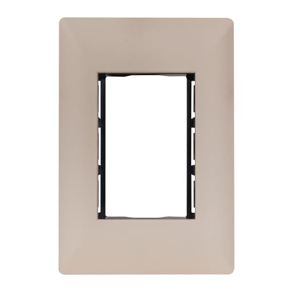 ESTEVEZ PLACA 3 VENTANAS TAUPE MATE