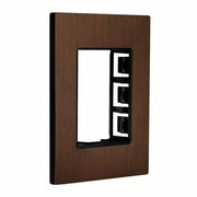 ESTEVEZ PLACA 3 VENTANAS ALUMINIO BRONCE CEPILLADO SQUARE