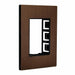 ESTEVEZ PLACA 3 VENTANAS ALUMINIO BRONCE CEPILLADO SQUARE