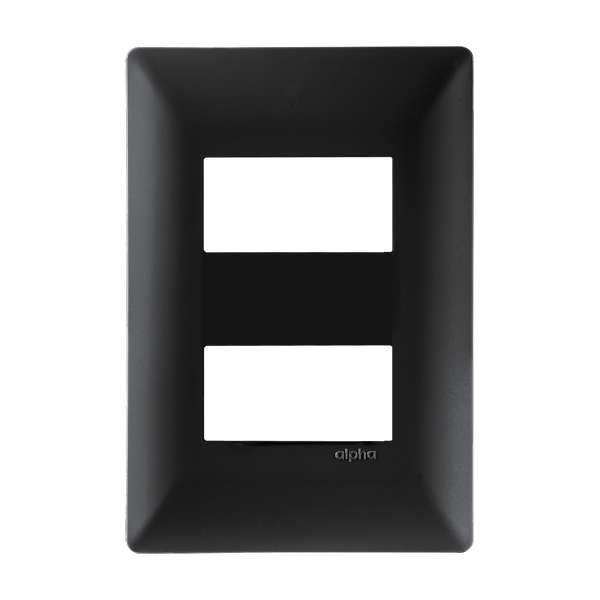 ALPHA PLACA DE 1 VENTANA NEGRO