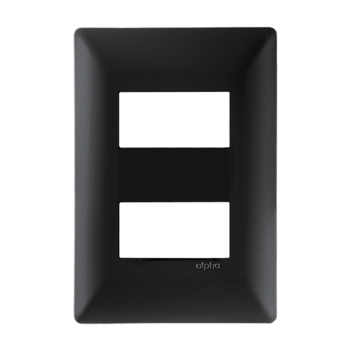 ALPHA PLACA DE 1 VENTANA NEGRO