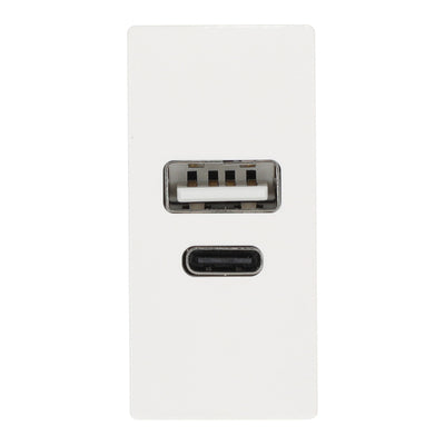 ESTEVEZ TOMA CARGADOR USB-A + USB-C BLANCO