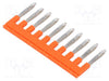 ABB JB6-10 PUENTE NARANJA 10 POLOS P/CLEMAS SNK PASO 6MM MTJE SUPERIOR 41A/1000V AISLADO