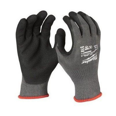 MILWAUKEE PAQ 12 GUANTES ANTICORTE NIVEL 5 BAÑADOS EN NITRILO L