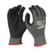 MILWAUKEE PAQ 12 GUANTES ANTICORTE NIVEL 5 BAÑADOS EN NITRILO L