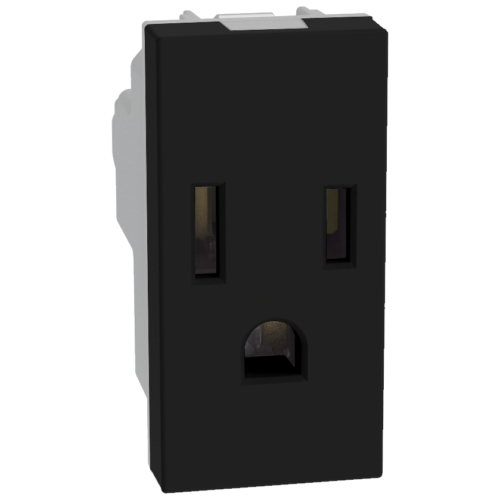 QUINZIÑO GO TOMACORRIENTE DUPLEX C/2USB C/PROT INF 3MOD NEGRO