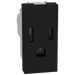 QUINZIÑO GO TOMACORRIENTE DUPLEX C/2USB C/PROT INF 3MOD NEGRO