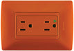 QUINZIÑO GO TOMACORRIENTE DUPLEX TIERRA AISL 15A 127V C/PLACA NARANJA