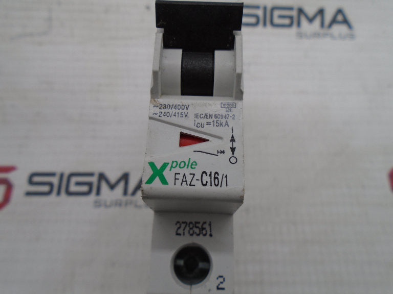 MOELLER INT. TERMOMAGNETICO FAZ 16A 1P CURVA C 278561