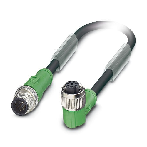 PHOENIX CONTACT CABLE M8 3P MACHO M8 3P HEMBRA CODO 1.5MTS 3HILOS PUR CODIF-A