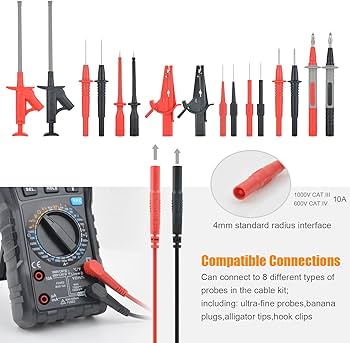 MLNN CABLE PARA PUNTA DE MULTIMETRO NEGRO HIRSCHMANN
