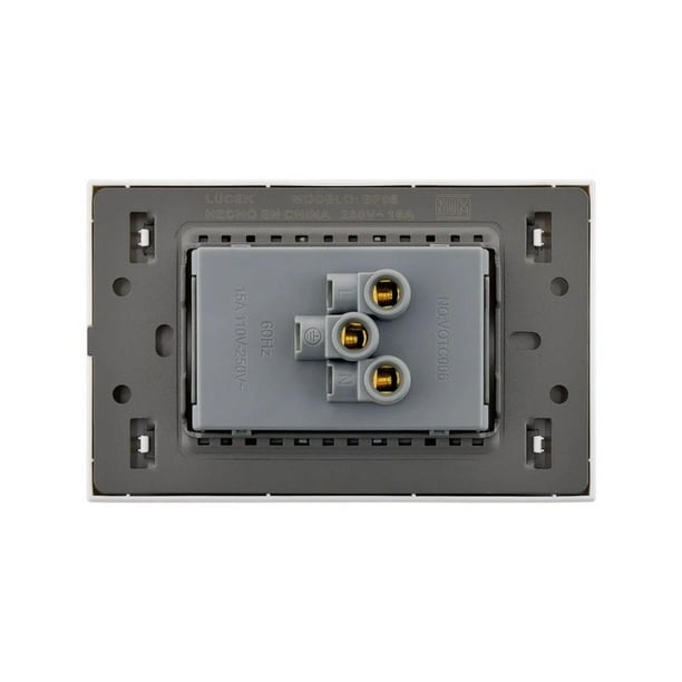 LUCEK FLAT PLACA C/CONTACTO DUPLEX BLANCA