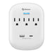 STEREN MULTICONTACTO DE PARED C/SUPRESOR 170J 3 SALIDAS USB/USB C