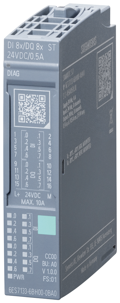 SIEMENS ET200SP MODULO COMBINADO DI 8x/DQ 8x24 V DC/0.5 A