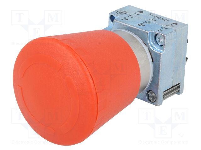 SIEMENS 3SB3 DROP PULSADOR SETA 22MM METAL ROJO DESENCLAVE POR GIRO