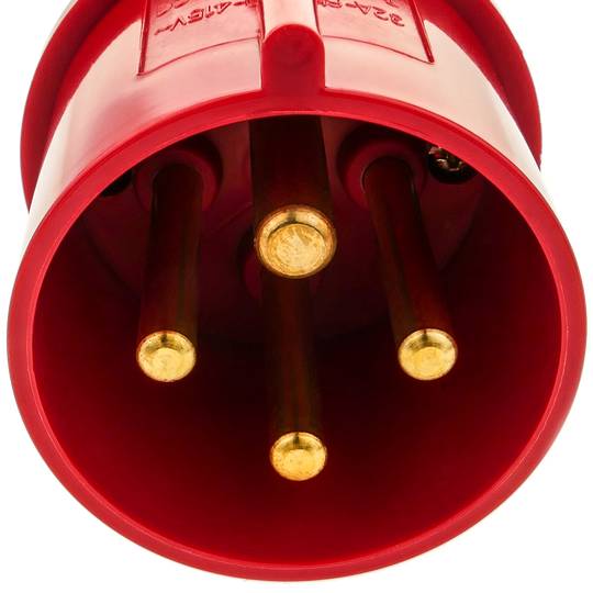 MARNO BASE MURAL ESTANCA 3P+T 32A 440V 6H ROJO