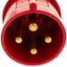 MARNO BASE MURAL ESTANCA 3P+T 32A 440V 6H ROJO