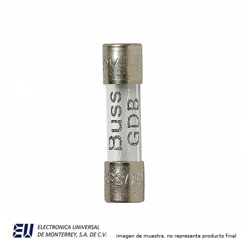 BUSS FUSIBLE EUROPEO 5X20 ACCION RAPIDA TUBO VIDRIO 250VCA 6.3A