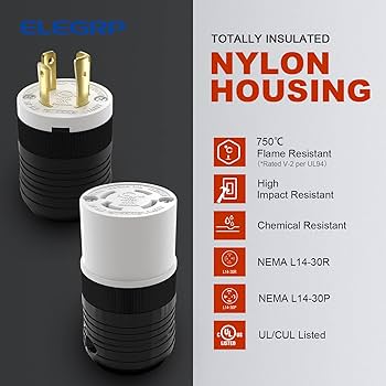 HUBBELL CLAVIJA NYLON 3P4H 20 AMP 220V L1420-P SIN TORNILLOS HBL2411