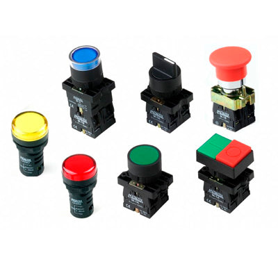 SIEMENS 3SB3 BOTON ILUM METAL ROJO 1NA+1NC LED 24VDC