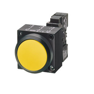 SIEMENS 3SB3 BOTON PULSADOR 1NA+1NC PLASTICO AMARILLO
