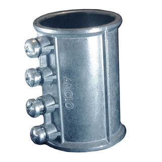 ANCLO COPLE PARED DELGADA C/TORNILLOS 13 MM (1/2 IN) ACERO