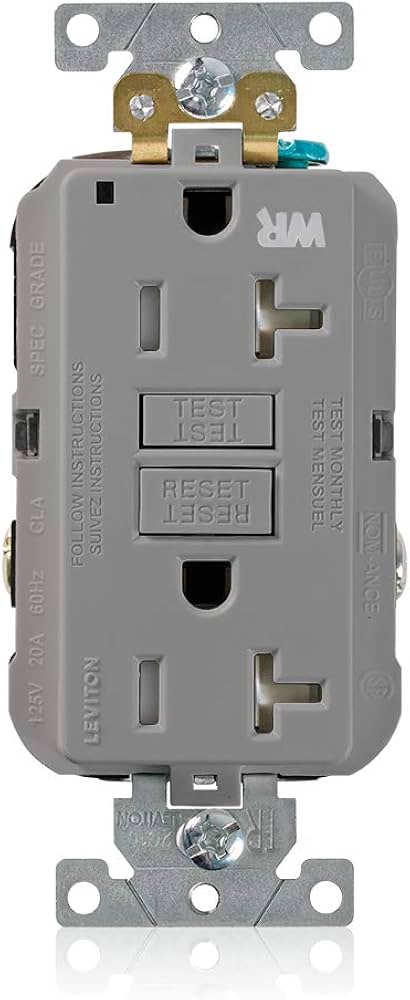LEVITON CONTACTO DUPLEX 20A 125V GRIS