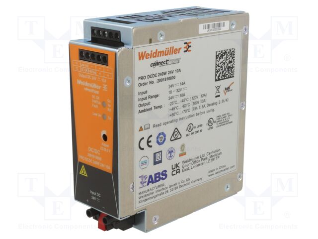 WEIDMULLER CONVERTIDOR PRO DCDC 240W 24V 10A