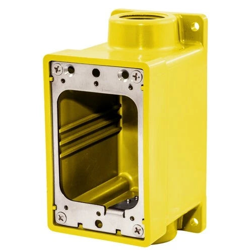 HUBBELL WATERTIGHT FD BOX 3/4" NPT AMARILLA