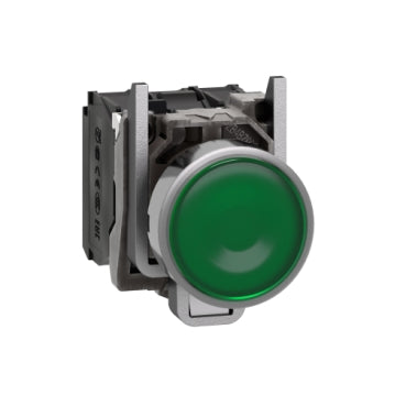 TELEMEC BOTON ILUM VERDE 1NA+1NC+LED 24V AC/DC -COMP PLAST