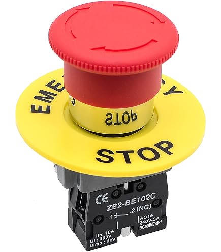 TELEMEC BOTON HONGO NA+NC DE GIRO ROJO