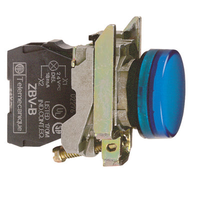 TELEMEC LAMPARA BA9S VERDE 120 VAC C/BASE METAL