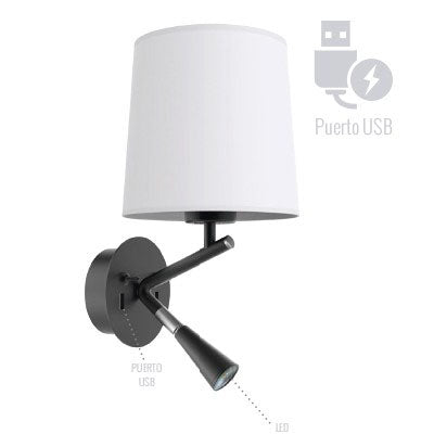 TECNOLITE INTERIOR ESCRITORIO LED 20W100-240VE27 BUNDA TLLED-2042/B