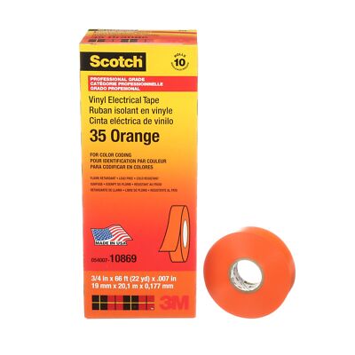 3M CINTA SCOTCH SUPER 35 NARANJA 19mm X 20.1m