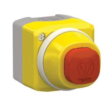 TELEMEC ETIQUETA CIRCULAR EMERGENCY/STOP AMARILLA XB4