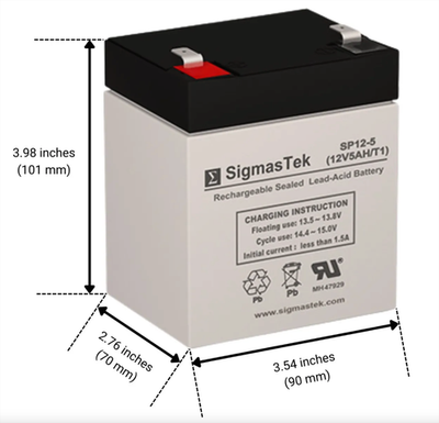 POWERSONIC BATERIA RECARGABLE 12V 5A PS-1250-F1 (NP4-12 GP1245)