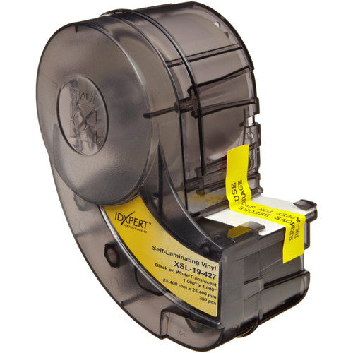 BRADY IDXPERT SELFLAM WT 1 IN X 1 IN X .37 IN WRITE