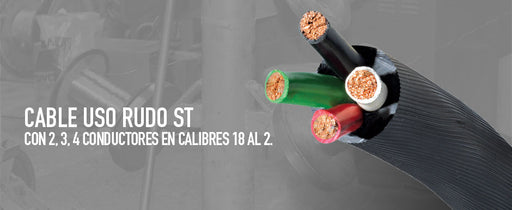CABLE USO RUDO ARGOS 2X8 AWG NEGRO POR METRO