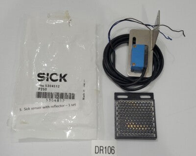 SICK 6008815 SENSOR FOTO MINI RECT 10-30VDC C/REFLEC P/2 M