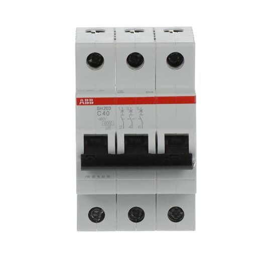 ABB INTERRUPTOR TERMOMAGNETICO RIEL DIN SH203-C40 440VCA 6KA