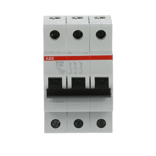 ABB INTERRUPTOR TERMOMAGNETICO RIEL DIN SH203-C40 440VCA 6KA