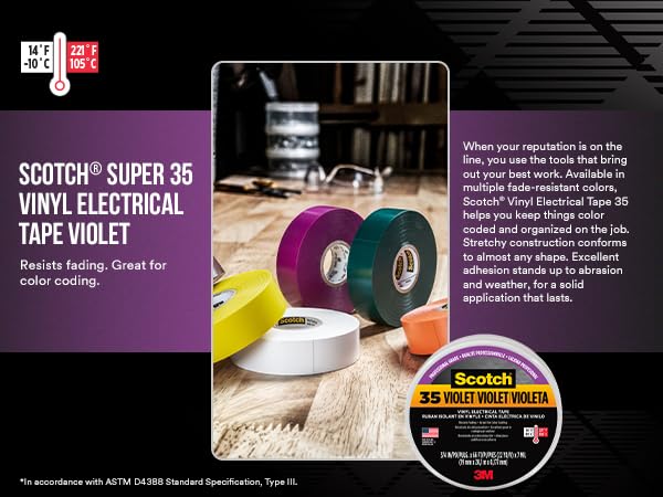 3M CINTA SCOTCH SUPER 35 BLANCO 19mm X 20.1m