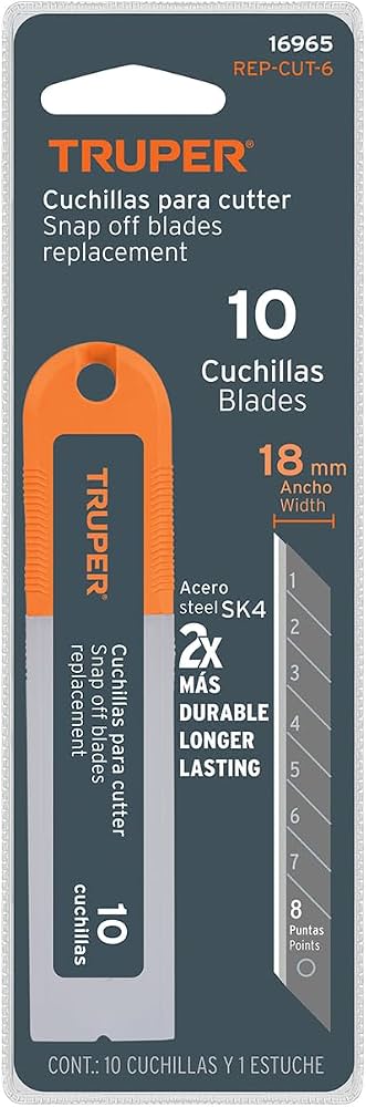 TRUPER REPUESTO P/CUTTER CUT-6 Y-6X C/5 HOJAS