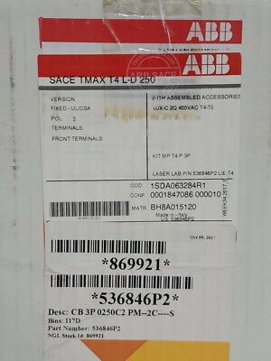 ABB SWITCH DISCONNECTOR FRONT OPERATED SWITCH 3P 250A 380-415V