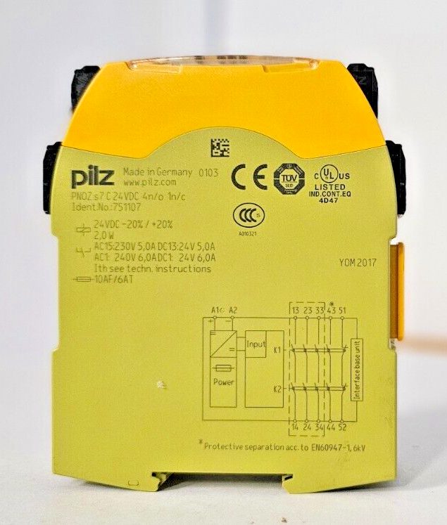 PILZ SAFETY RELAY PNOZ S7 C 24VDC 751107