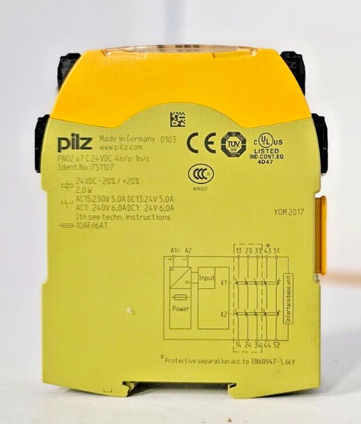 PILZ SAFETY RELAY PNOZ S7 C 24VDC 751107