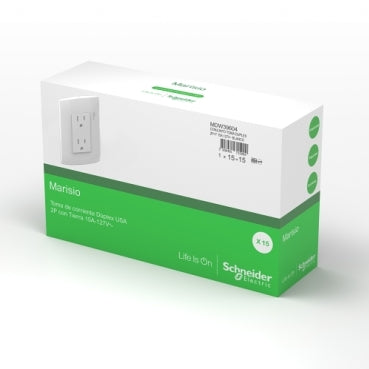 MARISIO CONTACTO DUPLEX BLANCO 2P+T 127V 15A
