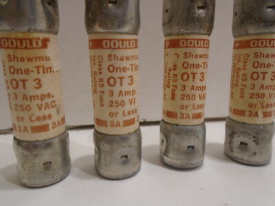 FERRAZ FUSIBLE ONE TIME CLASE H 250V 3 AMPS OT3
