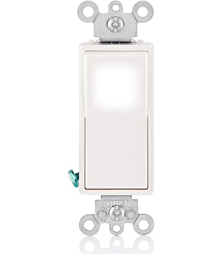 LEVITON APAGADOR SENCILLO DECORA ILUMINADO 15AMP 120/277 BLANCO