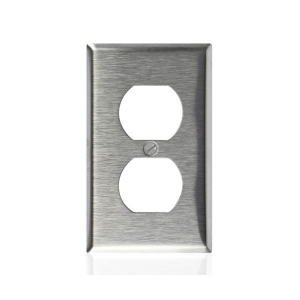 LEVITON PLACA DE PARED PARA RECEPTACULO DUPLEX ACERO INOX